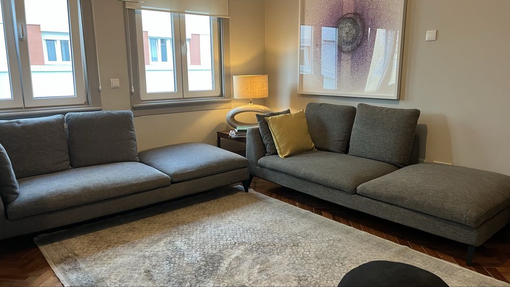 Par de sofas Area cinza