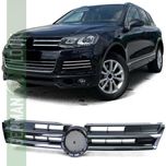 Grelha cromada preta brilhante VW Touareg 2 de 7P pré-facelift 10 a 14