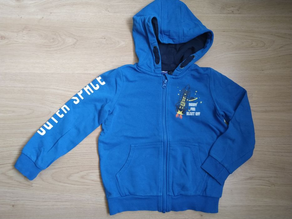 Bluza rozpinana z kapturem marki Lupilu (110-116cm)