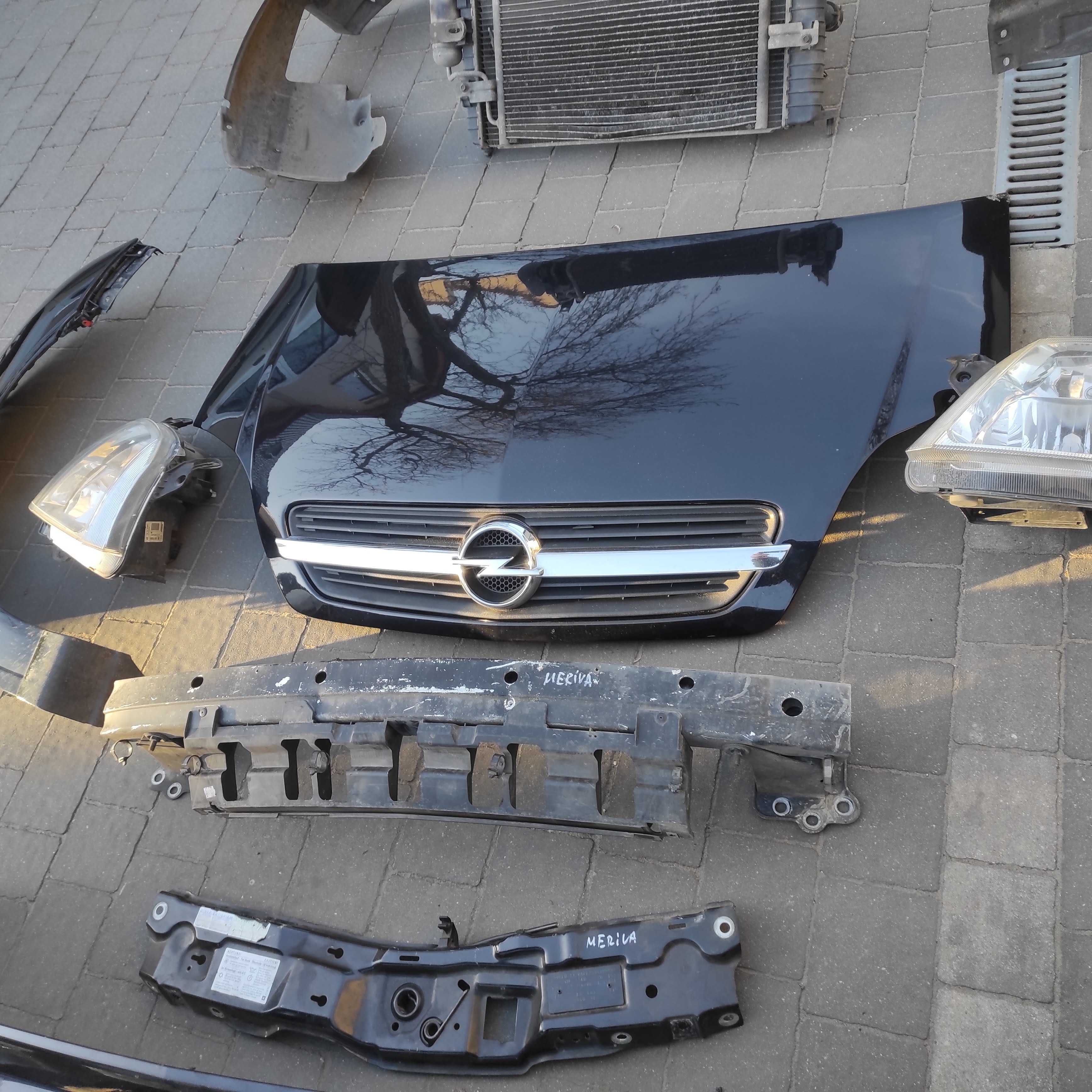 Przód Kompletny Maska Zderzak Błotniki Opel Meriva A 1,6 Komplet