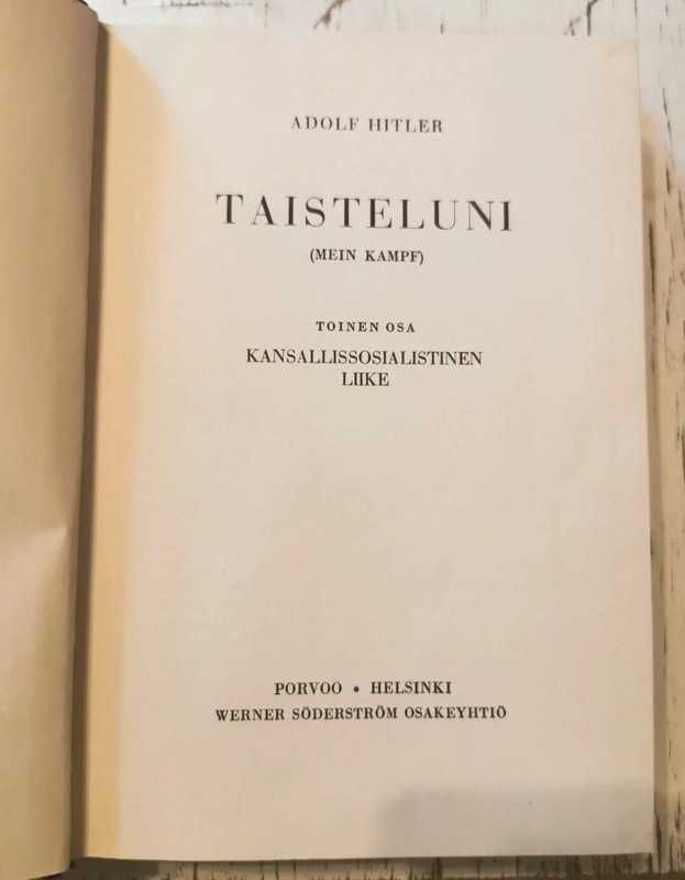 Taisteluni Adolf Hitler Mein Kampf 2 tomy rzadkie 1941 Finlandia