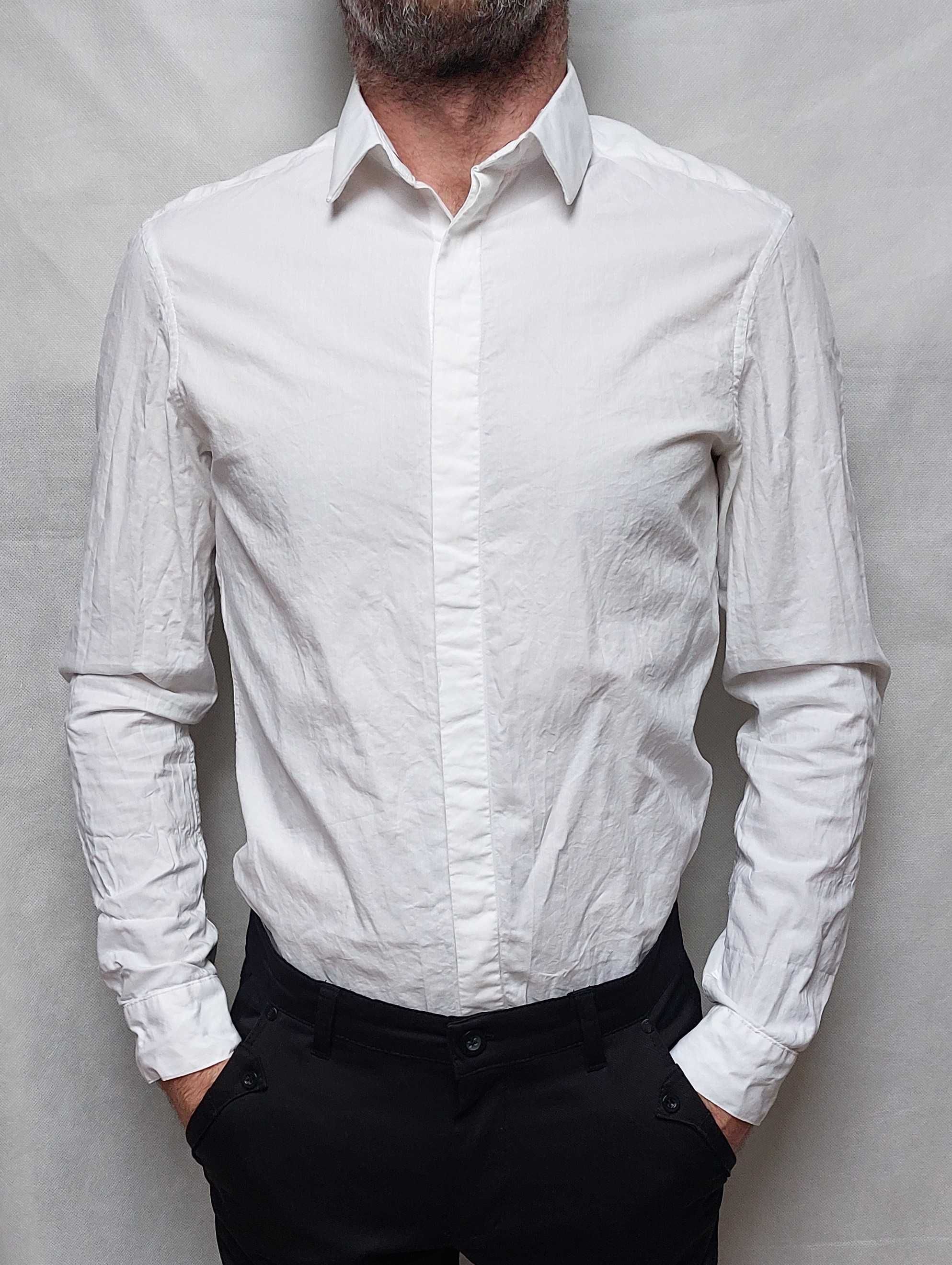 Elegancka męska młodzieżowa koszula Reserved Slim Fit 39 S /XXS  biała