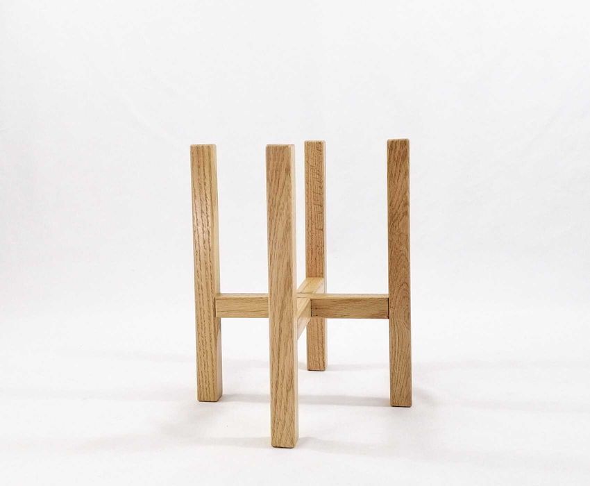 Stojak pod doniczkę Kwietnik drewniany dąb natural 25/h30