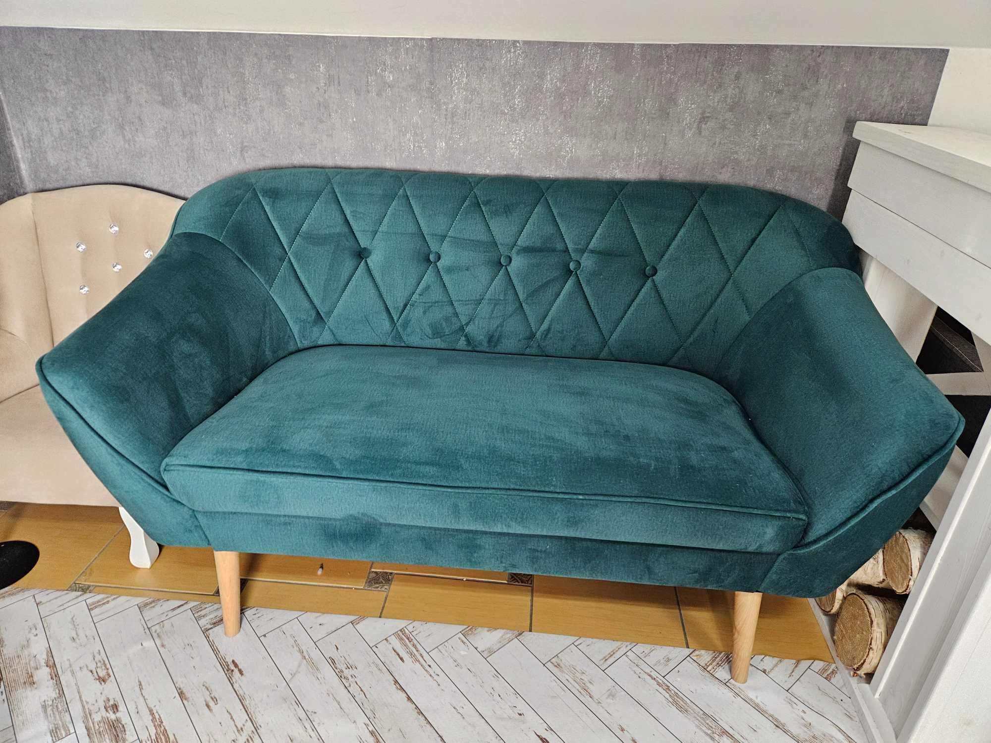 Sofa Skandynawska Butelkowa Zieleń