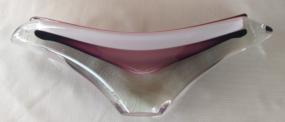 Szklana patera Szwecja lata 50-60