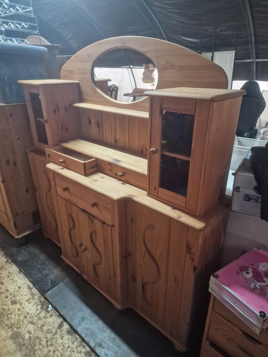 Komoda toaletka witryna sosnowa