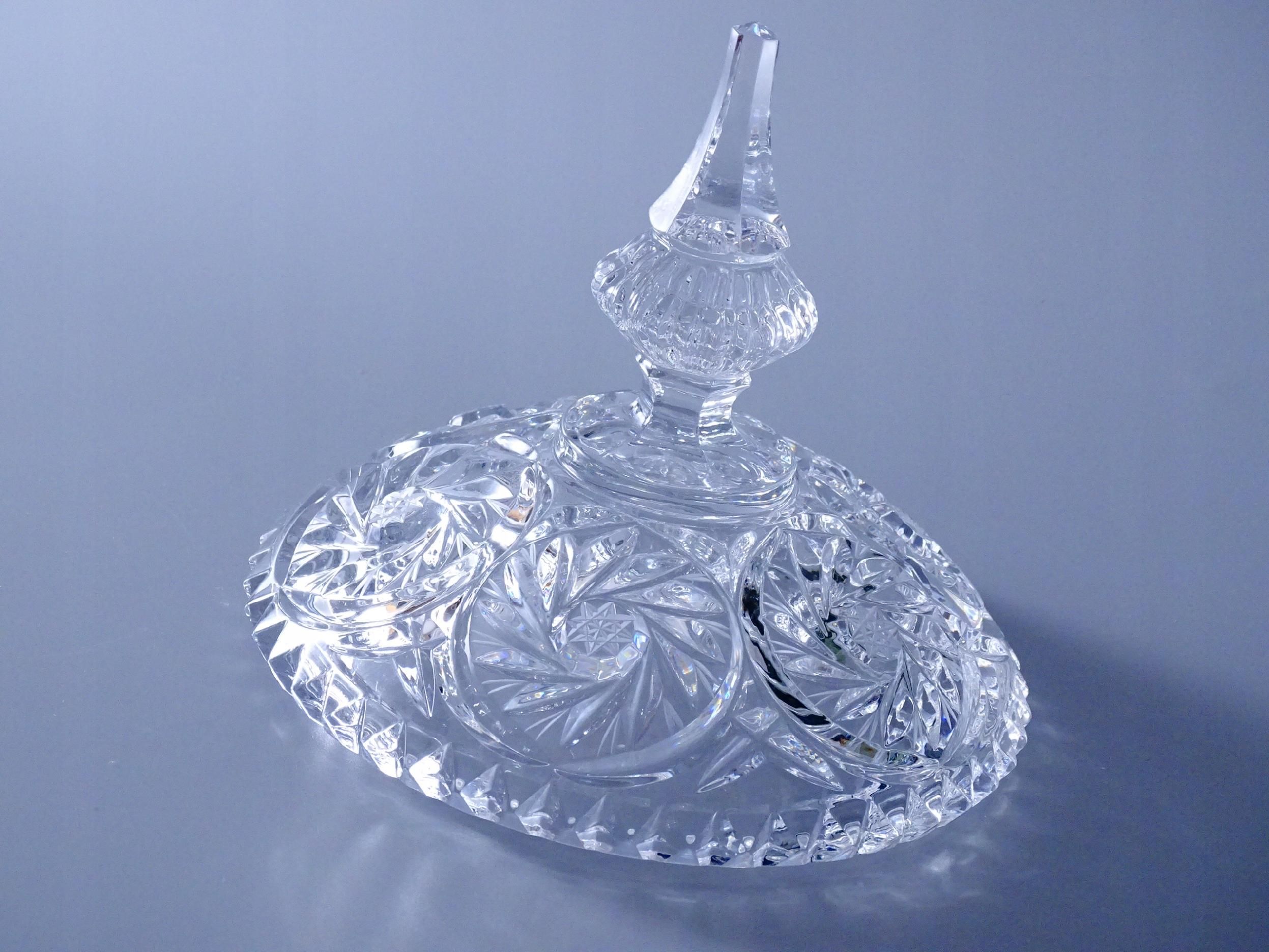 kryształowe krzykrycie przykrywka szklana