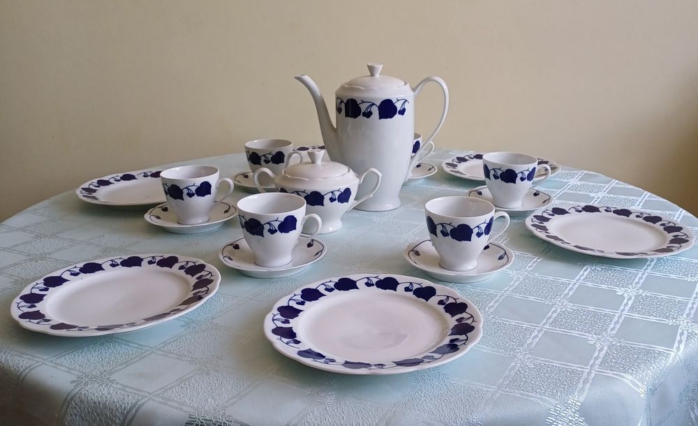 Ćmielów lata 60-te serwis kawowy Feston, W.Potacki, unikat