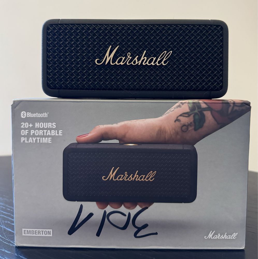 Портативна колонка Marshall Emberton Black and Brass