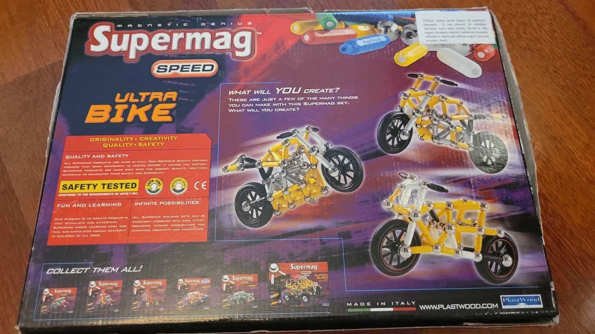 Klocki magnetyczne SUPERMAG SPEED ULTRA BIKE 0291 motocykl 185 części