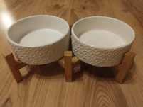 ZOLUX Miska ceramiczna dla psa i kota KERAMO DUO kol. biały 2 x 300 ml