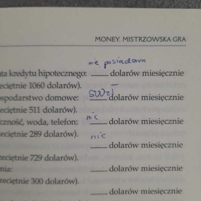 Money mistrzowska gra Robbins