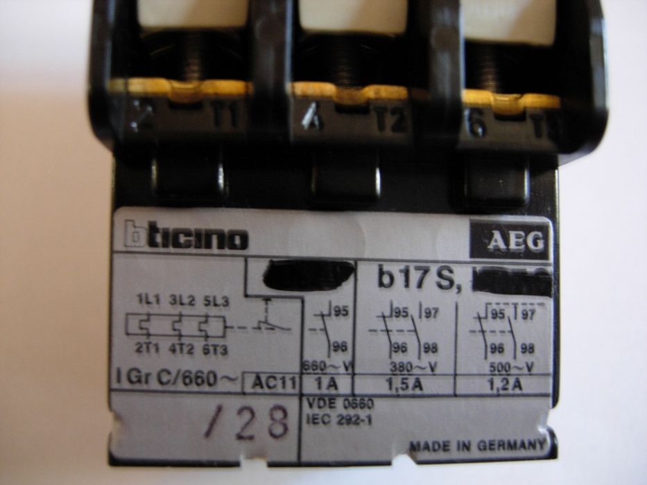 Przekaźnik, termik firmy AEG B17S 1,2-1,8A