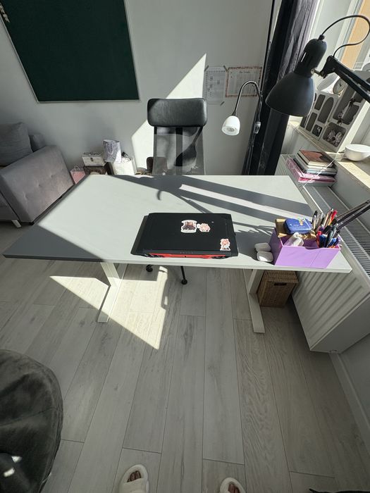 Biurko elektryczne ikea Rudolf 140x80