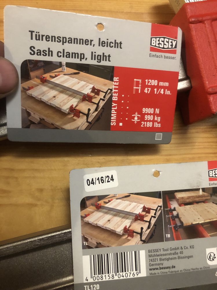 Ściski stolarskie bessey TL 120