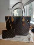Louis Vuitton lv neverfull shopper piękne skórzane rączki