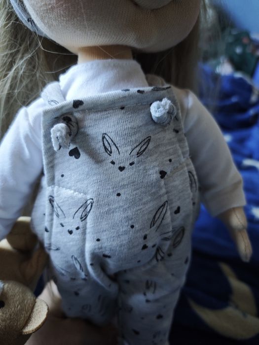 Lalka materiałowa Lullu dolls z misiem