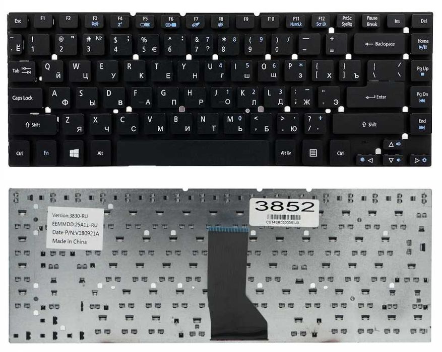 Клавиатура V121602ES2 RU для ноутбука Acer (PK130IO4C04)