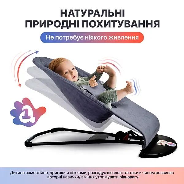 Дитячий шезлонг-гойдалка BABY Balance Soft від SBT Group