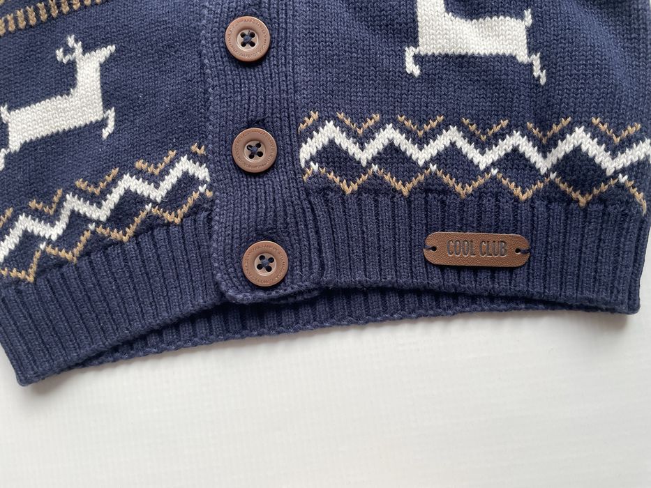 Sweterek chłopięcy Cool Club 86 – zimowy wzór, idealny stan
