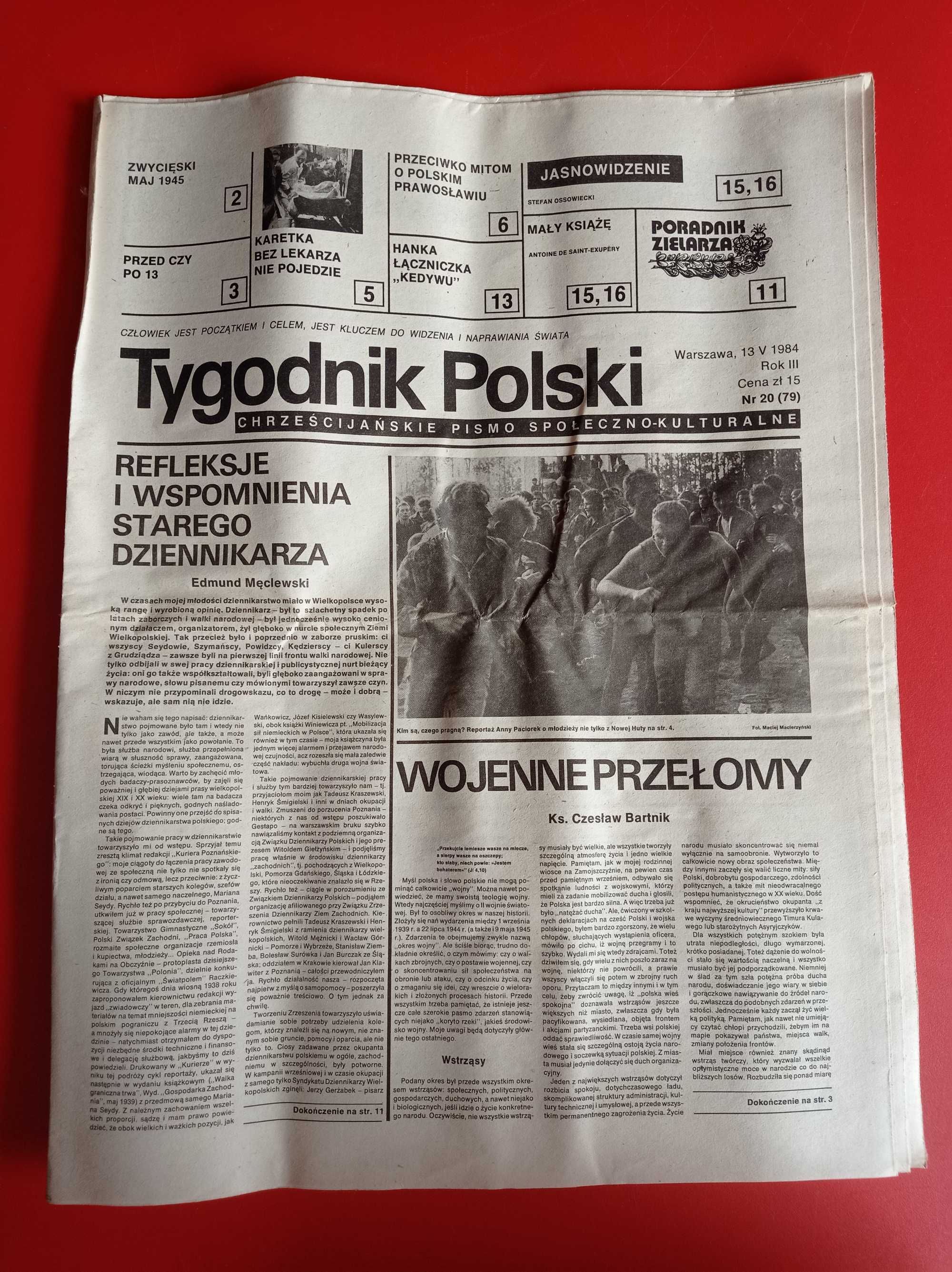Tygodnik Polski, nr 20/1984, 13 maja 1984
