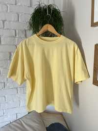 Żółty luźny t-shirt damski 40/42 Primark
