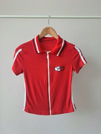 Damska koszulka bluzka top Tommy Hilfiger rozpinana r.S