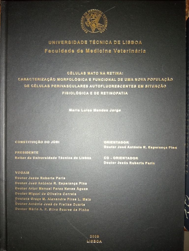 Tese de doutoramento em ciências veterinárias Dra Maria Luísa Mendes J