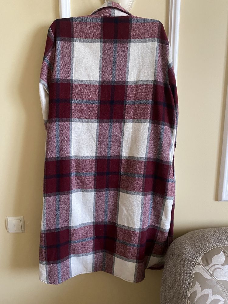 Бордова кашемірова сукня-сорочка