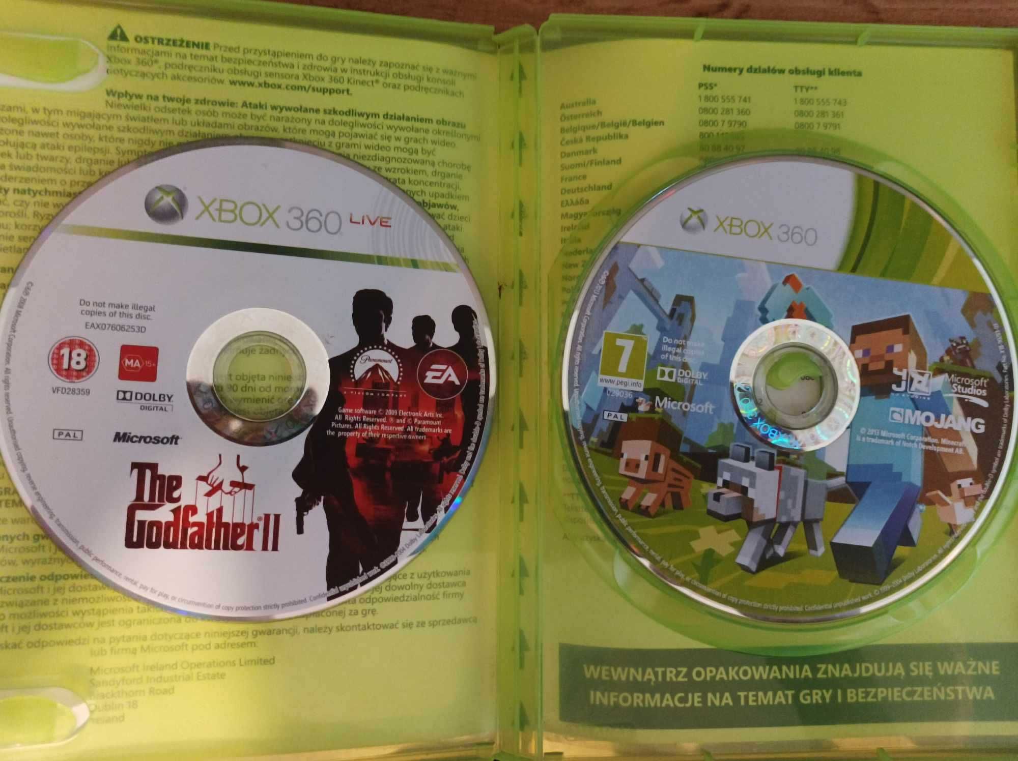 Xbox 360 - Pady - Minecraft i inne