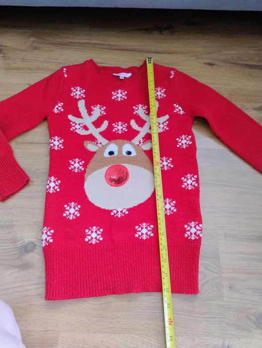 dziewczęcy sweter świąteczny rozm.122-128