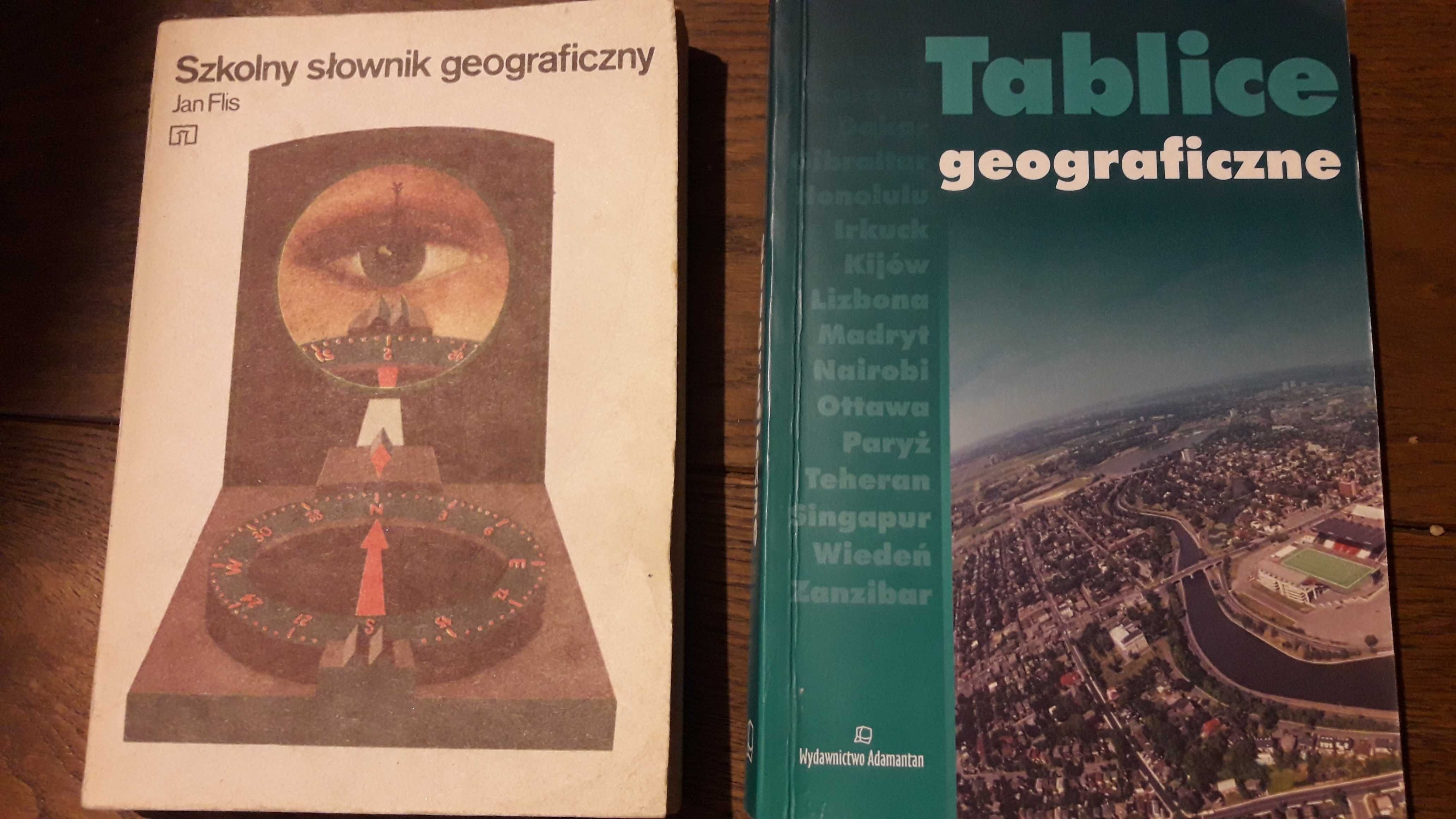 Szkolny słownik geograficzny, Tablice geograficzne
