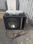 Zestaw subwoofer 30cm + wzmacniacz Infinity (450w RMS)(tuba, skrzynia)