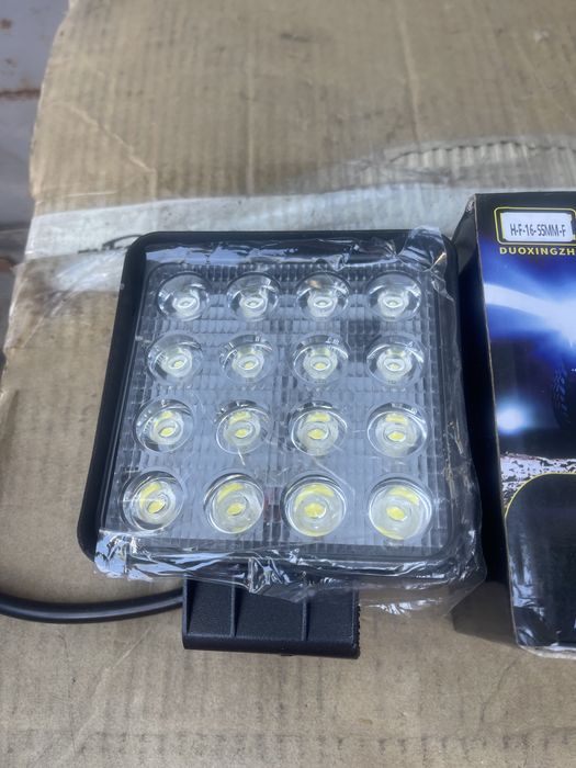 Дополнительная LED фара 16 лед диодов. Фара заднего хода