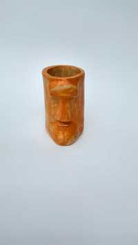 Vaso moai cerâmica pequeno