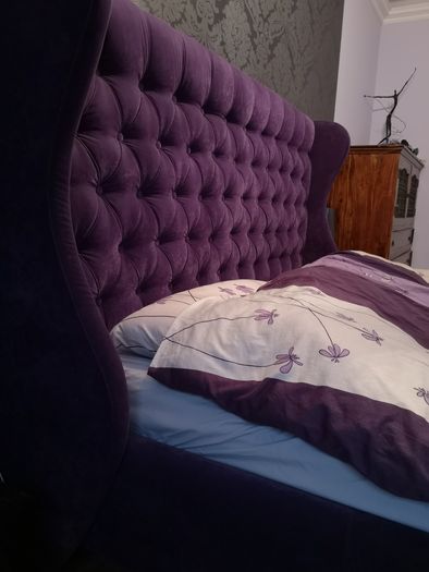 Łóżko glamour pikowane 180x200 cm