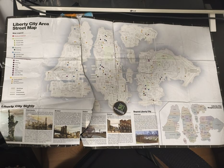 GTA IV - PS3: Mapa (rasgado) - para completar caixa coleção