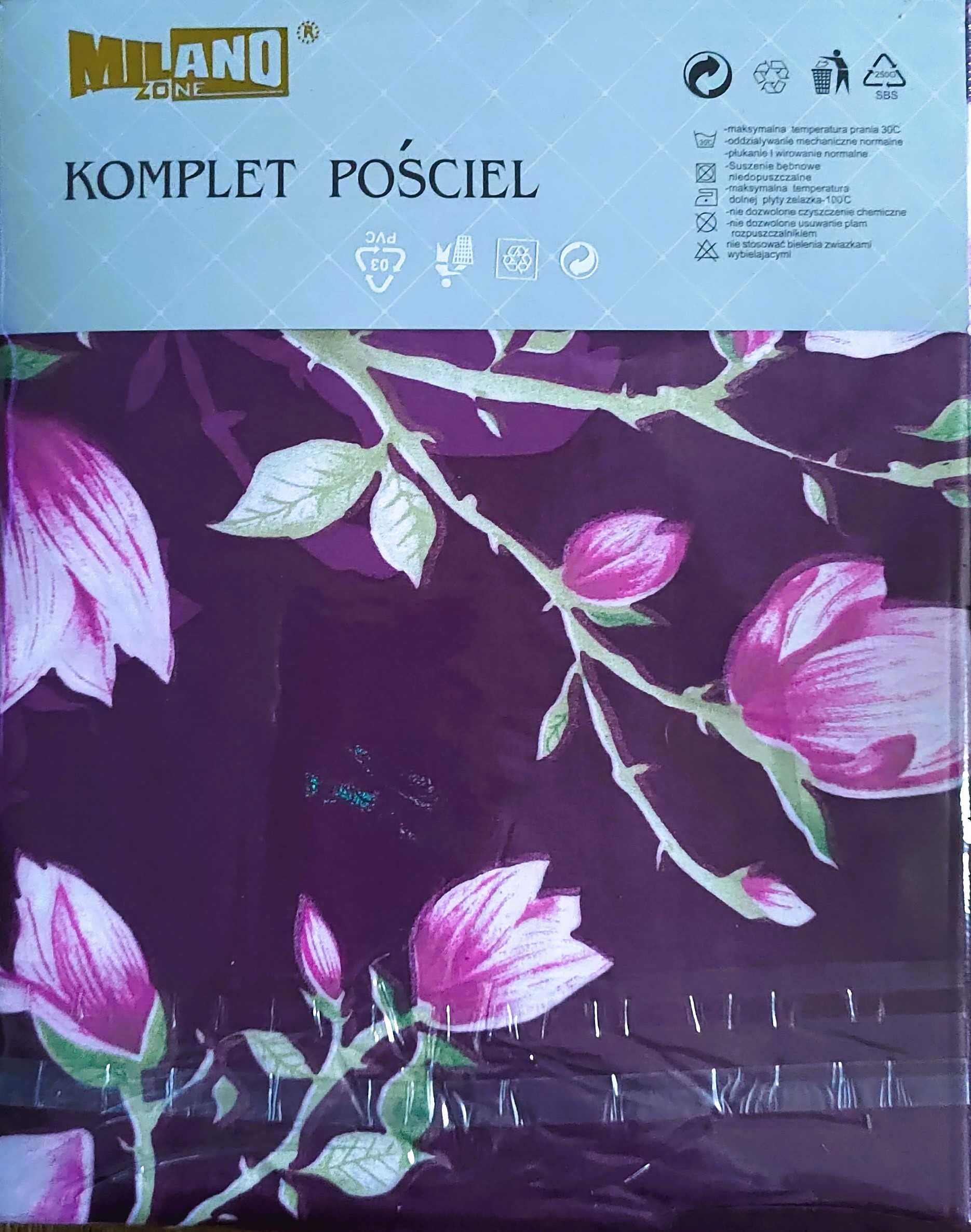 Komplet pościeli 4cz. Satyna/bawełniana 160x200cm