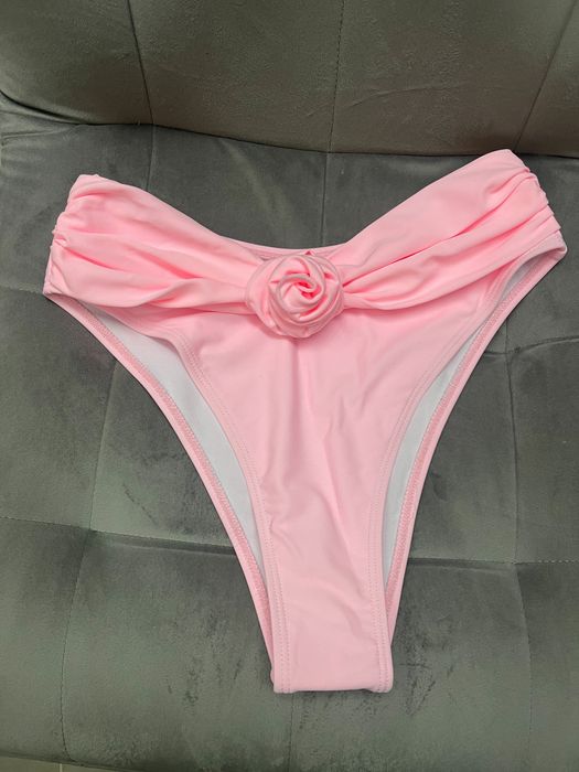 Купальник рожевий бандо квіти