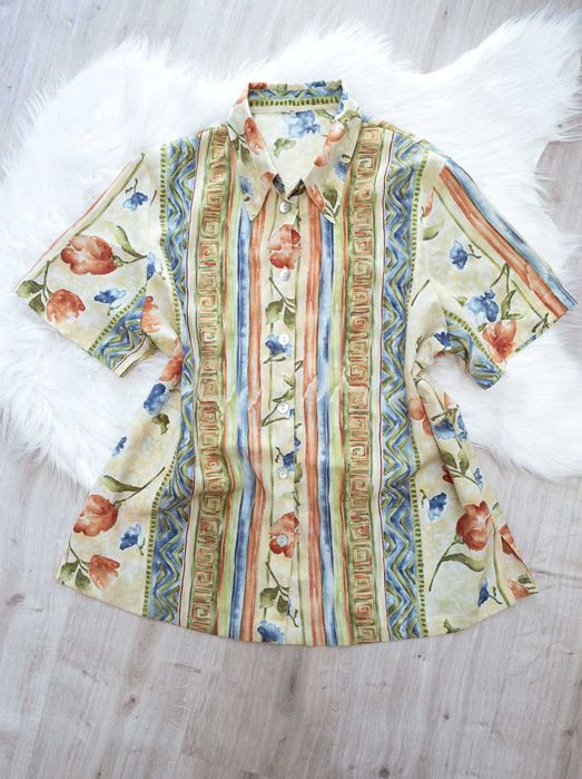 koszula, rozm. 2XL/3XL, kolorowa, pastelowa kwiaty retro y2k aesthetic