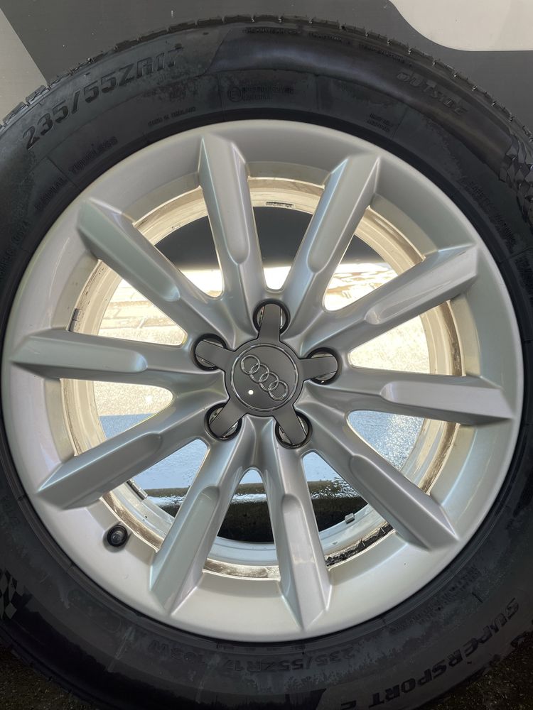 Oryginalne Felgi Audi Q3 17 Letnie Opony 2024 – Stan BDB
