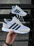 Чоловічі кросівки Adidas INIKI білий з сірим чорним 9058-1 ТОП ЦІНА