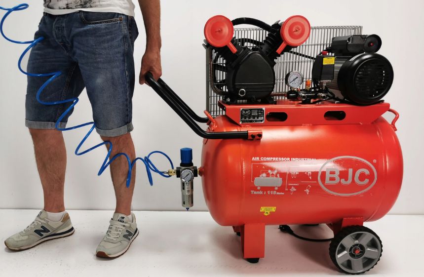 KOMPRESOR SPRĘŻARKA 115L (100 150L) BJC + klucz pneumatyczny+żaba wąż