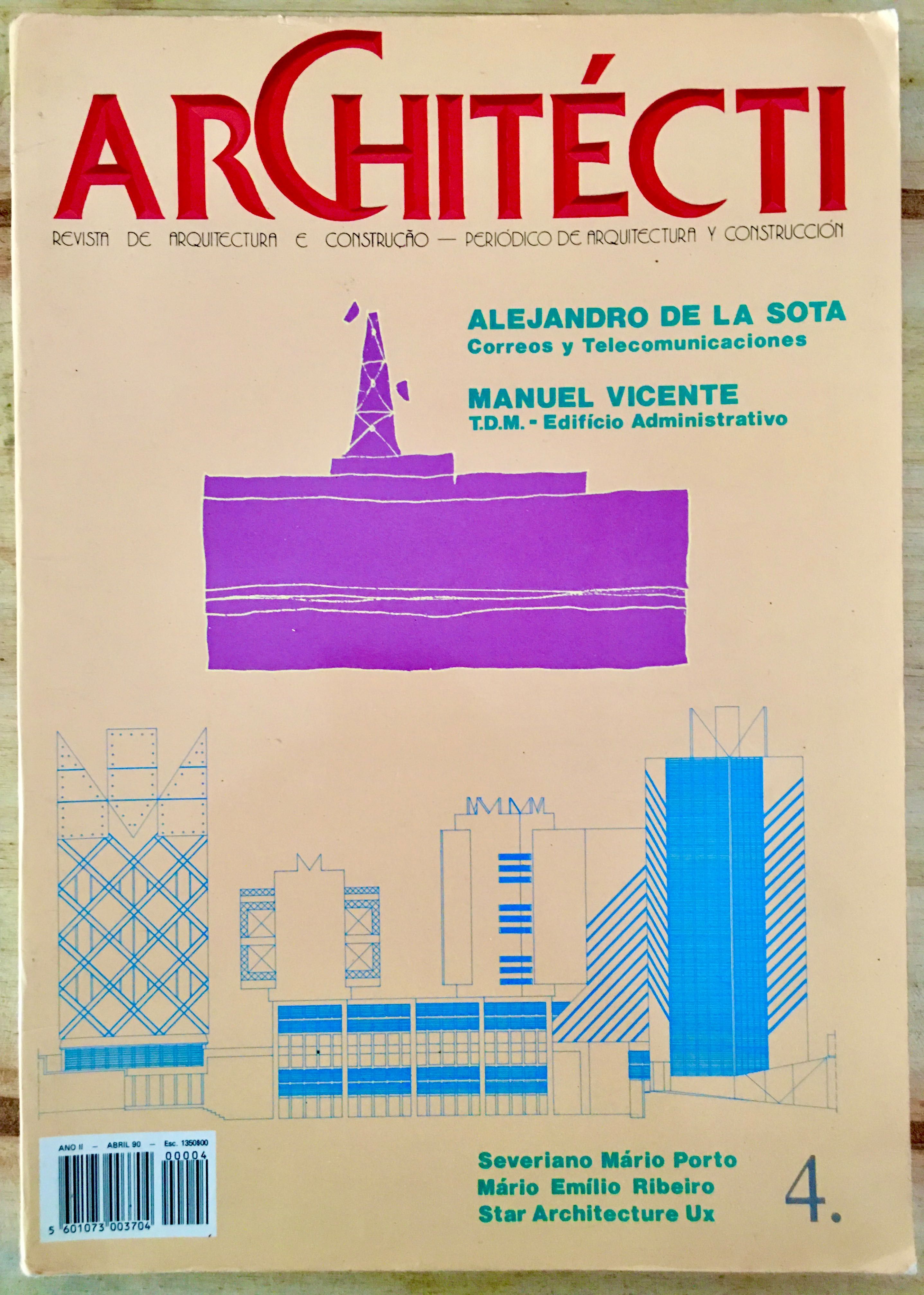 Revistas arquitetura Architéti numero 4 e 6. Ano 1990