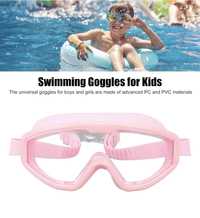 Okulary do pływania różowe dziewczęce z czepkiem i zatyczkami