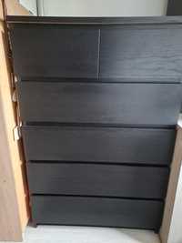 Komoda Malm 6szuflad, czarnobrąz, 80x123 cm- Ikea