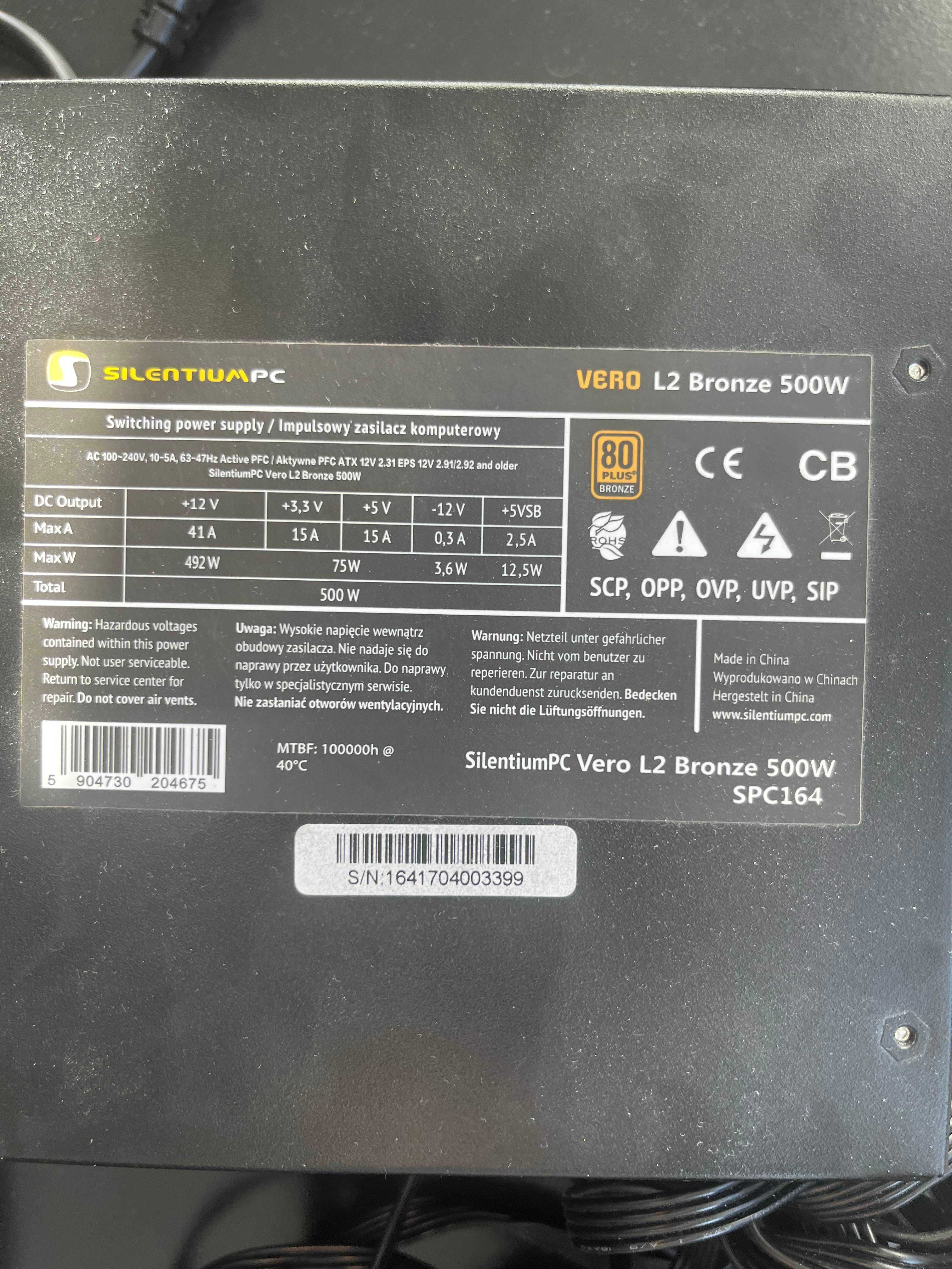 SilentiumPC Vero L2 Bronze 500W Zasilacz