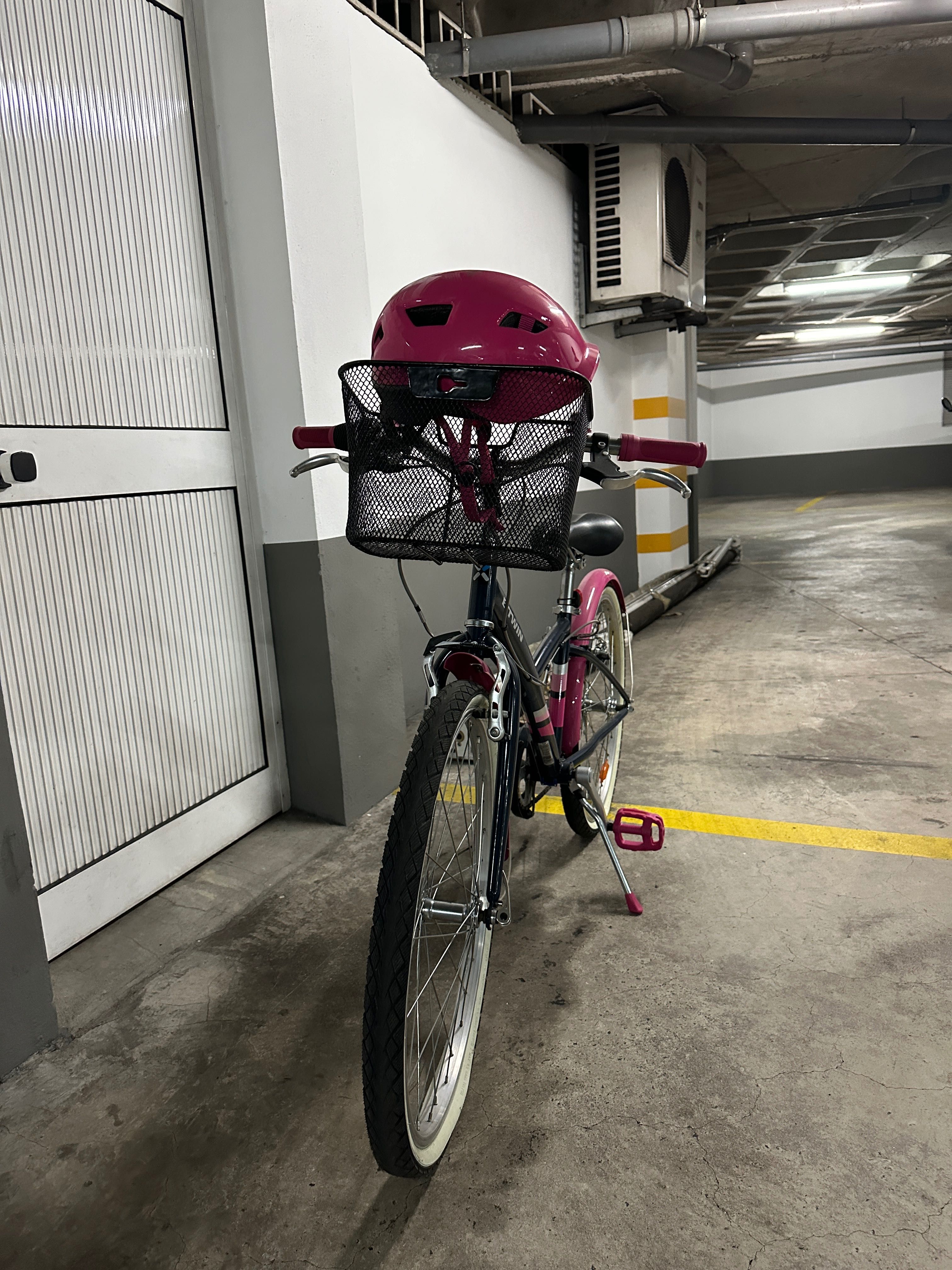 Bicicleta Btwin tamanho intermedio menina + Capacete