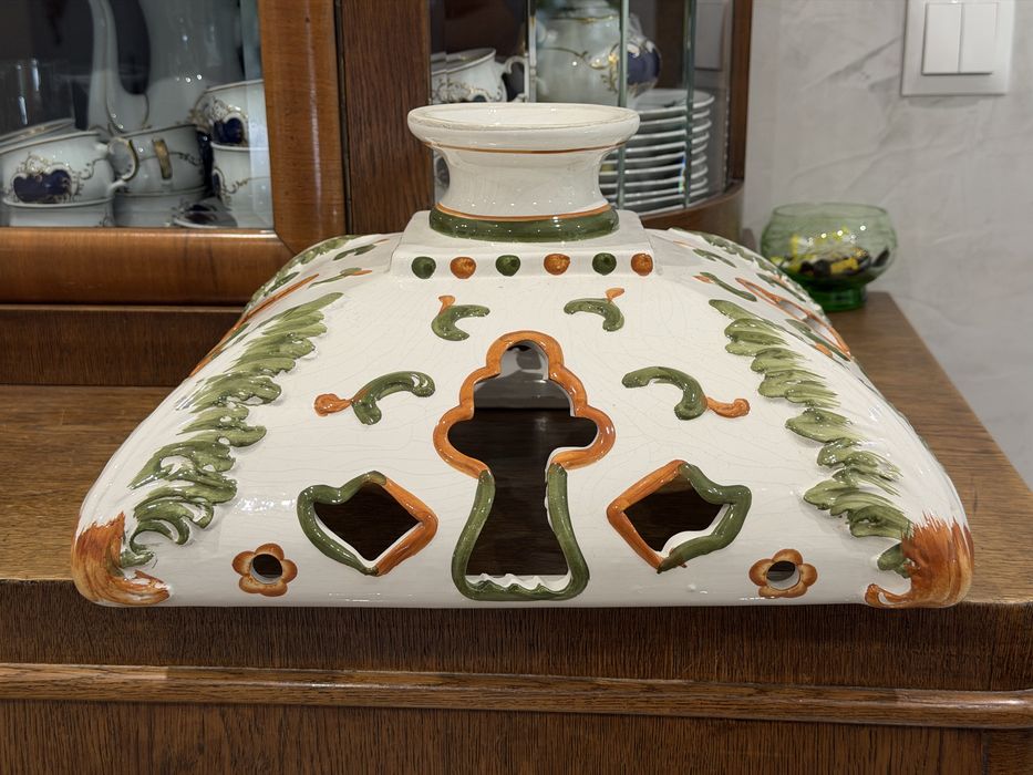 Klosz abażur do lampy. Stary. Ceramiczny. Antyk