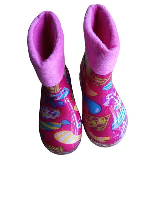 Детские резиновые сапоги со светящейся подошвой, размер 32